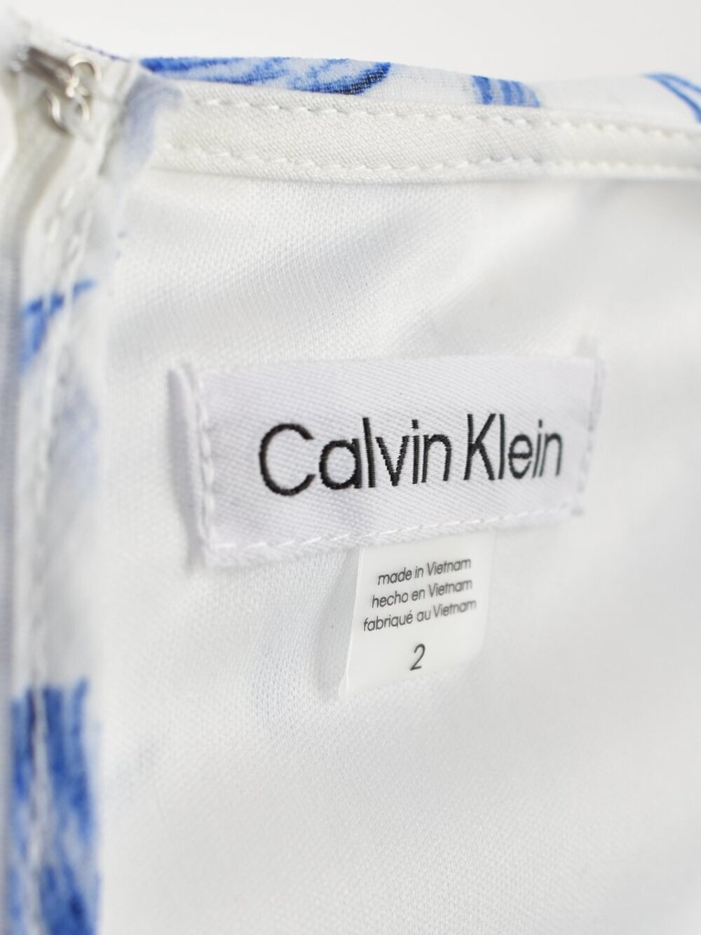 Calvin Klein Floral Chiffon A-Line Dress - 2 - Picture 11 of 11